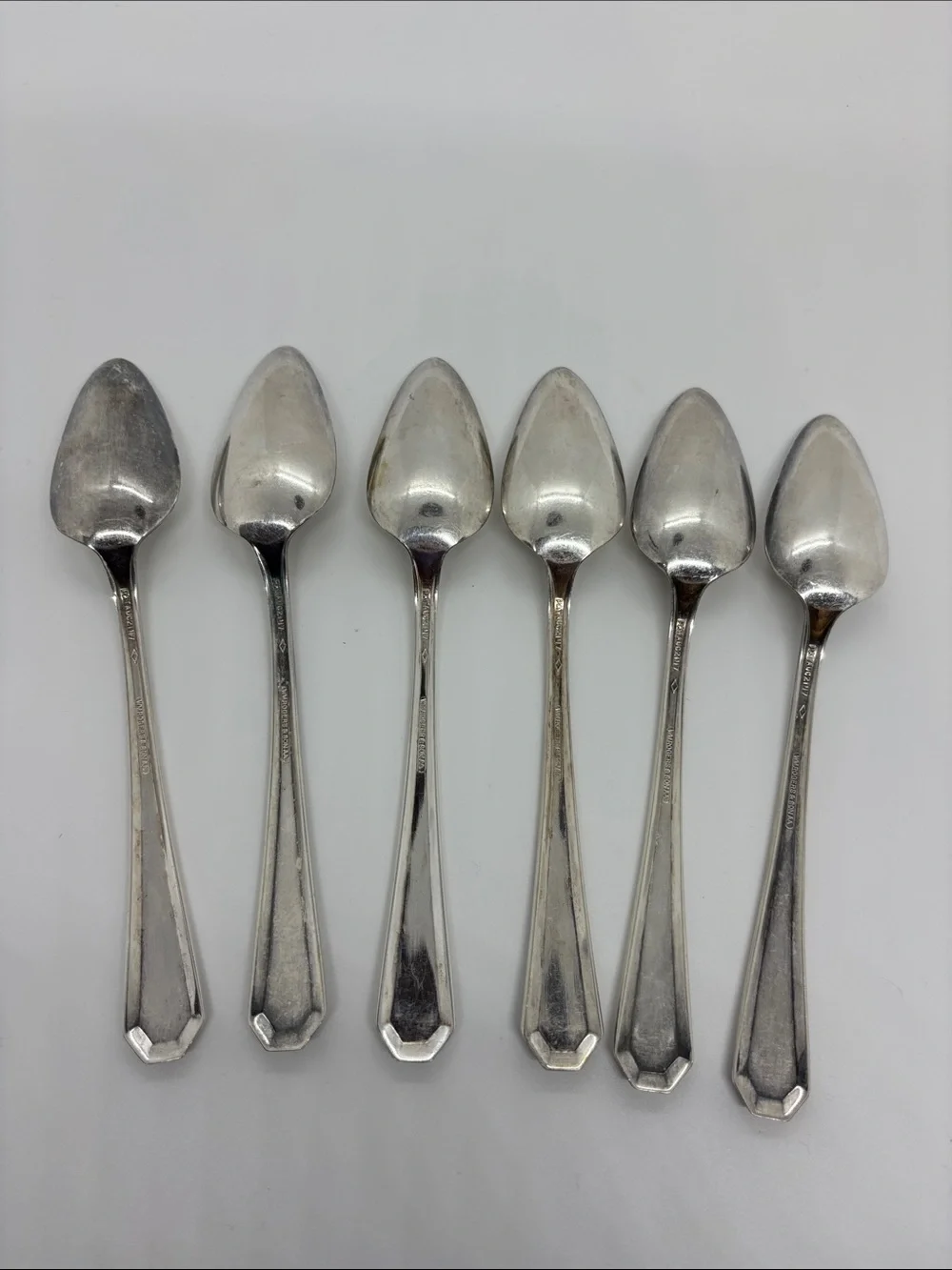 1920-30’s Wm Roger’s & Son Lincoln pattern AA Higher Quality set of 6 teaspoons